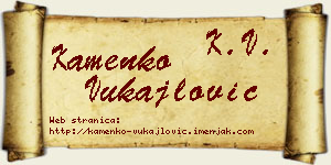 Kamenko Vukajlović vizit kartica